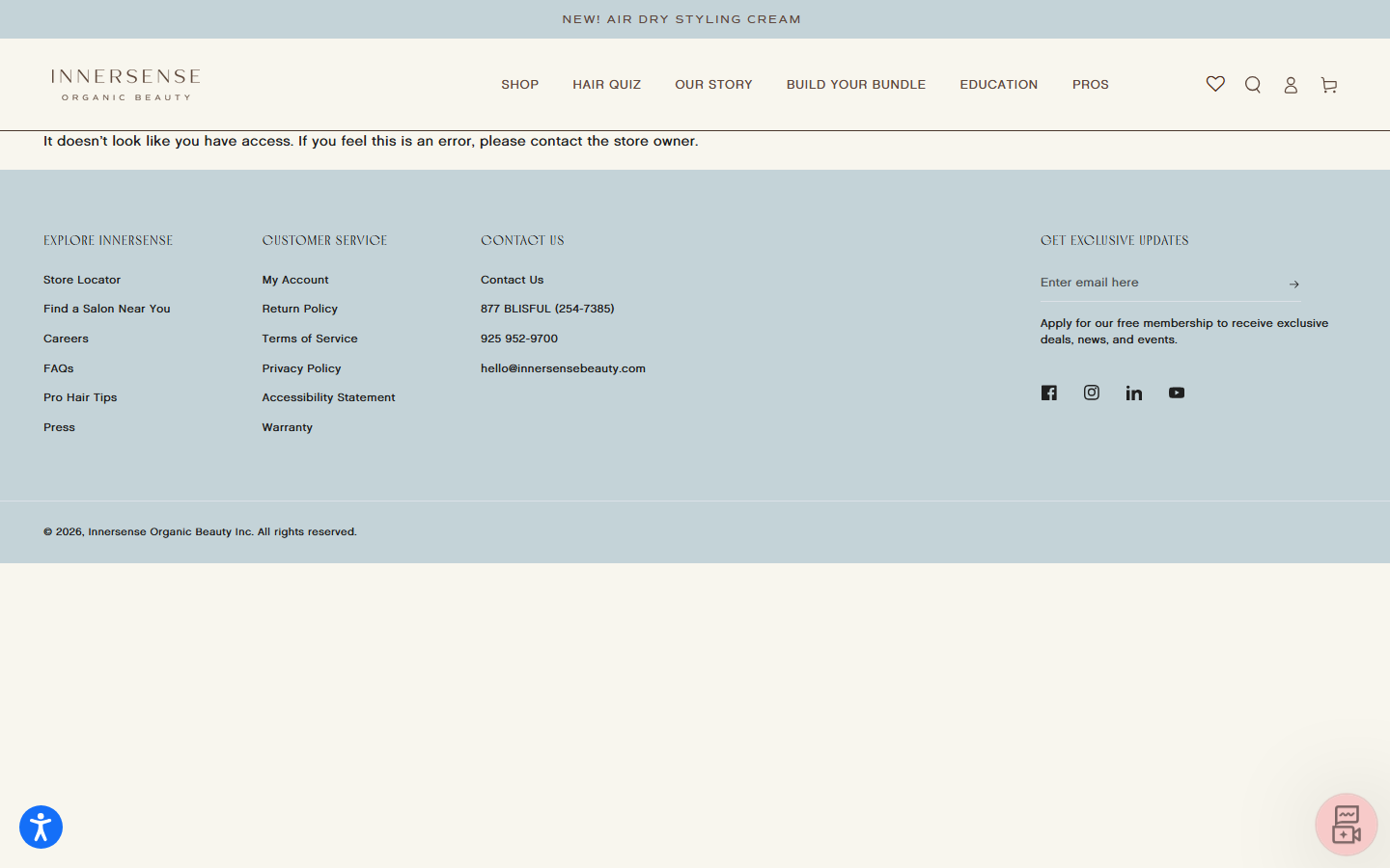 Innersense Organic Beauty â€” OOS pushed to bottom with Notify Me